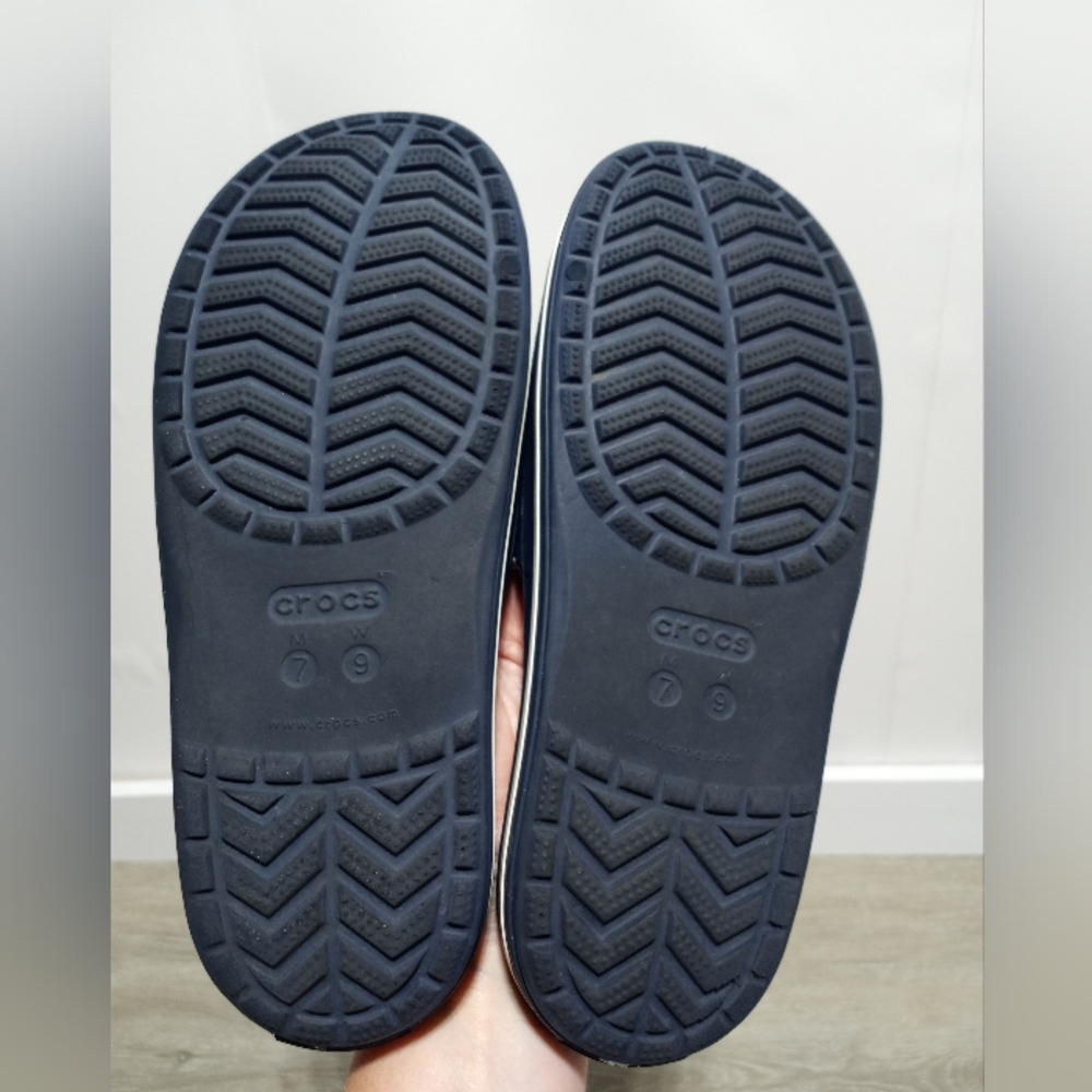 Crocs Contraband III Slide Sandals Navy Blue Men's 7 Womans 9 - Picture 6 of 7